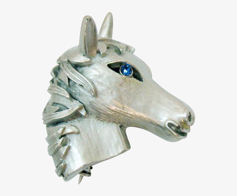 Rare Unsigned Crown Trifari Vintage Figural Horse Head - Horse, transparent png