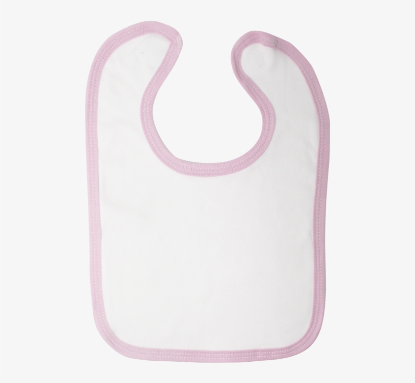Babies Bib White Pink Trim Velcro Fastening Pack - Undershirt, transparent png