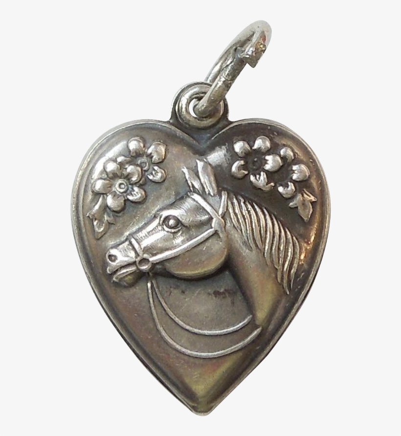 This Circa 1940s Sterling Puffy Heart Features The - Charm Bracelet, transparent png