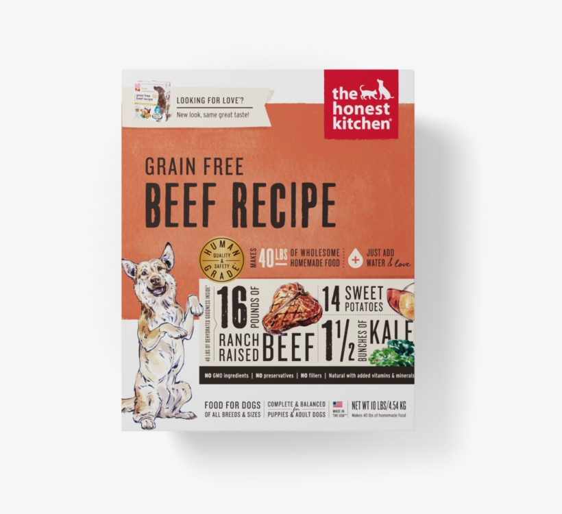 The Honest Kitchen Love Grain Free Beef All Life Stages - The Honest Kitchen Grain Free Beef Dehydrated Dog Food, transparent png