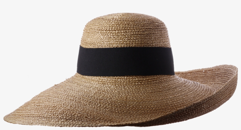 Natural Milan Hat With Large Up-brim And Black Grosgrain - Costume Hat, transparent png