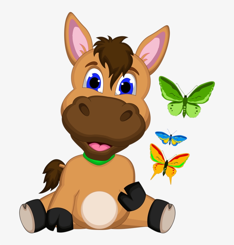 Фото, Автор Soloveika На Яндекс - Cute Cartoon Horse With Flowers, transparent png