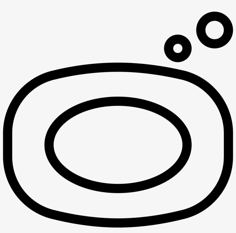 The Icon Is Shaped Like An Oval With Another Oval Inside - Soap Picture Line Drawing, transparent png