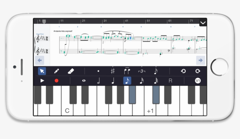 Iphone App - Musical Keyboard, transparent png