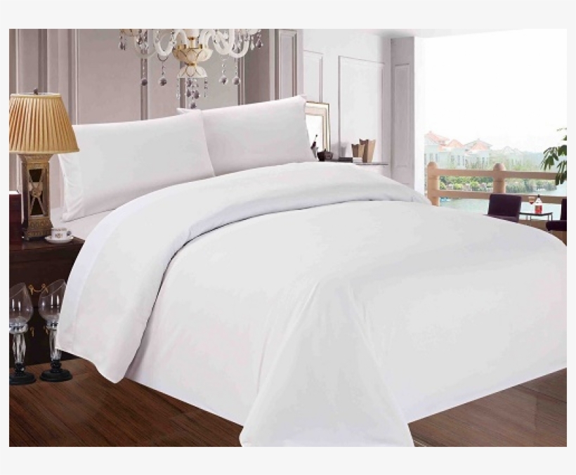 Hotel Bed Set In White Colour Rigid And Firm Tissue - 3 Piece Full Size Queen Luxury Duvet Cover Double Brushed, transparent png