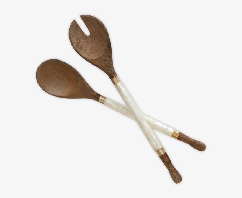 White Capiz & Durian Wood Salad Servers - Capiz, transparent png