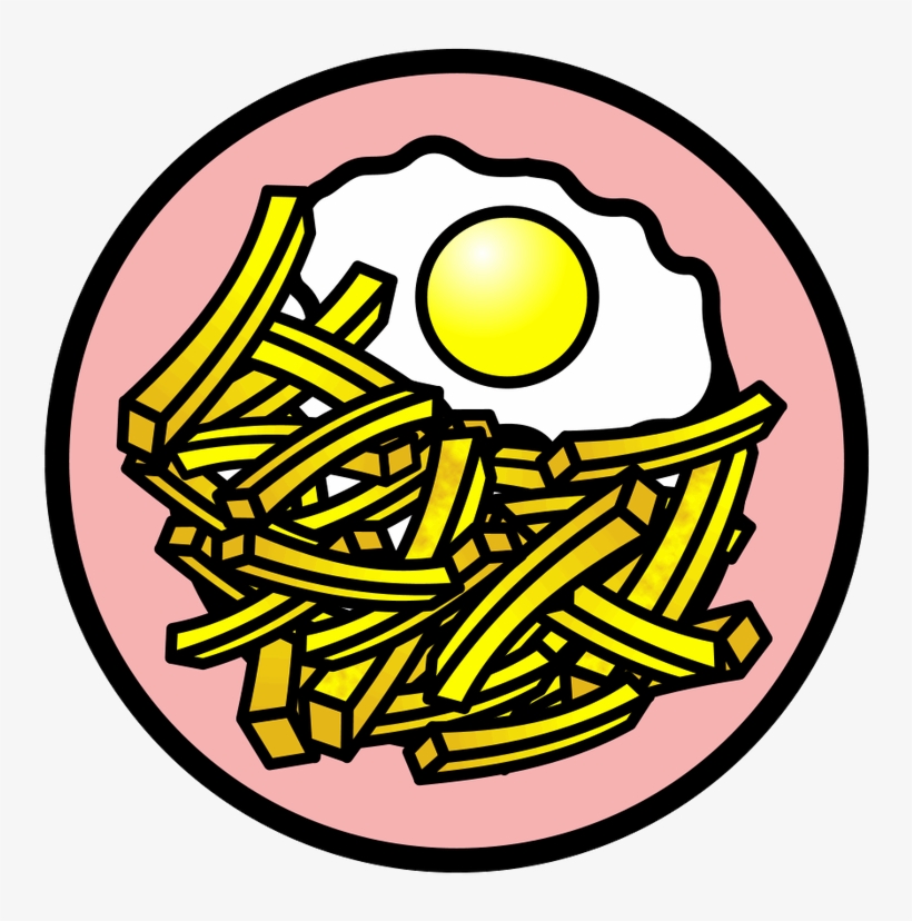 Egg And Chips Clipart, transparent png
