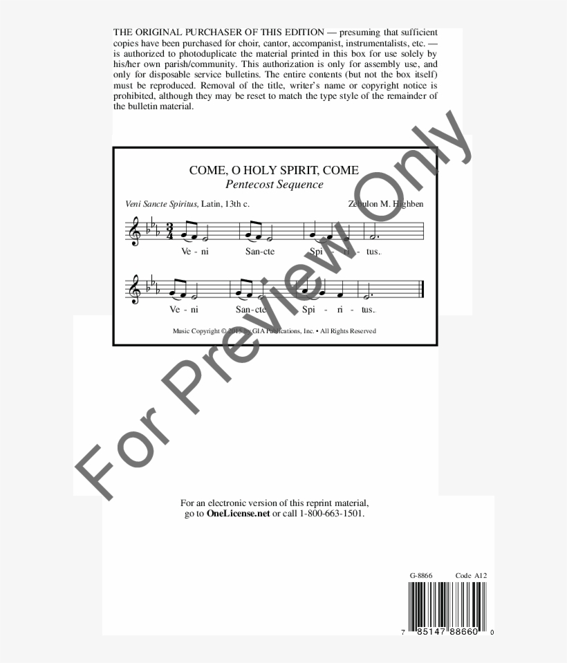 O Holy Spirit, Come Thumbnail - Abandoned Funhouse Violin Sheet Music, transparent png