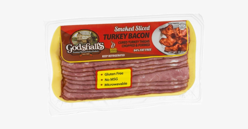 Turkey Bacon Png Graphic Freeuse - Godshalls Turkey Bacon, Smoked Sliced - 12 Oz, transparent png