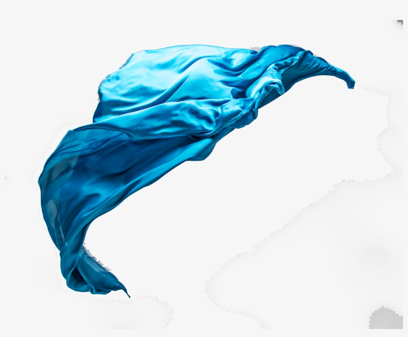 Blue Fabric - Fabric Floating In Water, transparent png