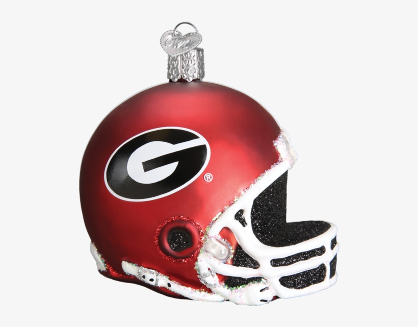 Georgia Bulldogs Helmet Glass Christmas Ornament - Old World Christmas Classic Car Pink Sedan Christmas, transparent png
