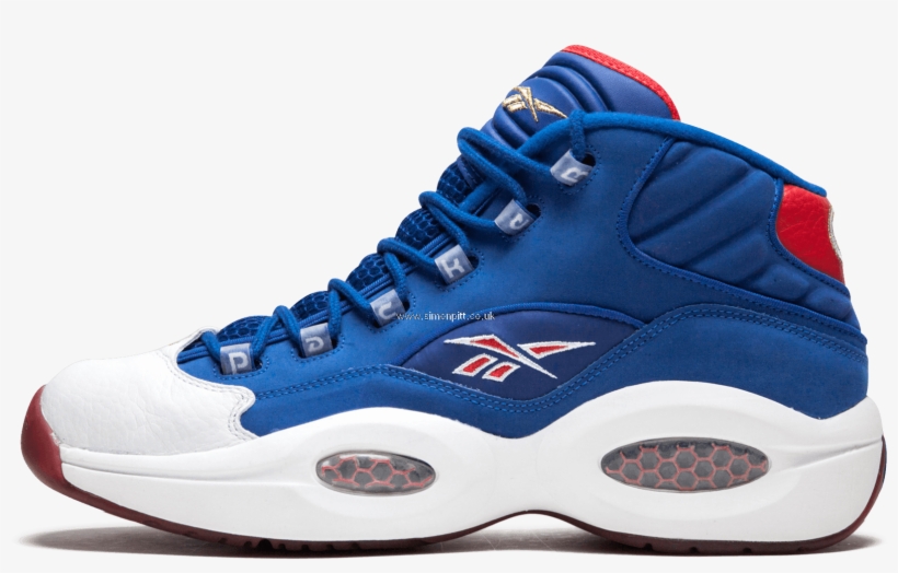 100% Genuine Reebok Question Mid - Reebok Question Mid 11 Shoes Ultra Marine // White, transparent png