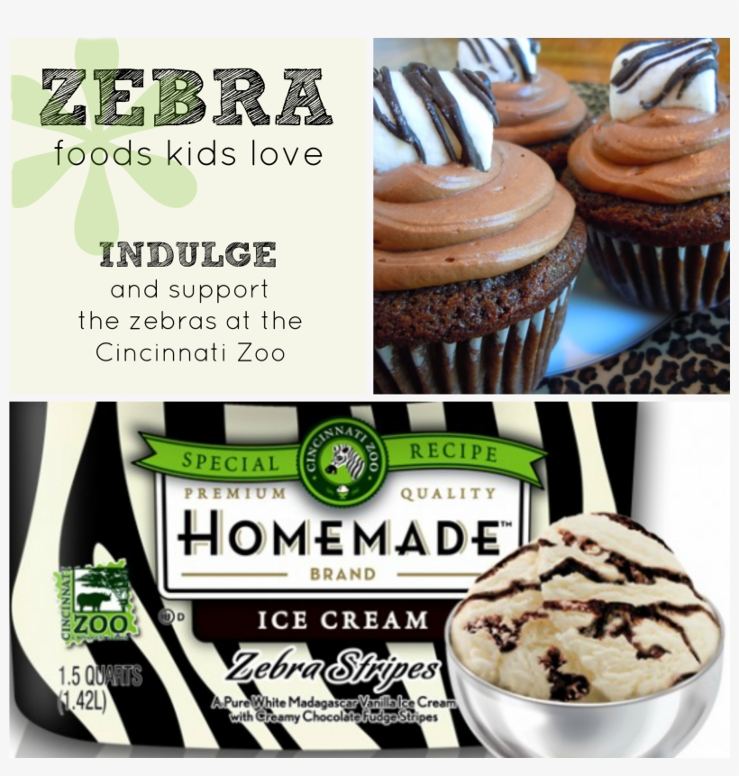 3 Zebra Foods Kids Love Zebra Stripes - Homemade Brand Ice Cream Zebra Stripes, transparent png