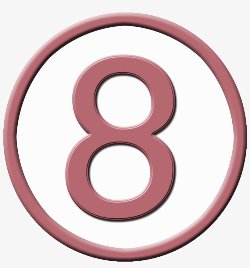 Number 8 Png - Number 8 In A Circle, transparent png