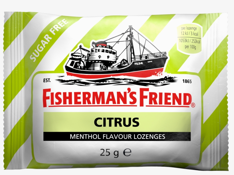 Pack25g Default Citrus - Fisherman's Friend Honey And Lemon, transparent png