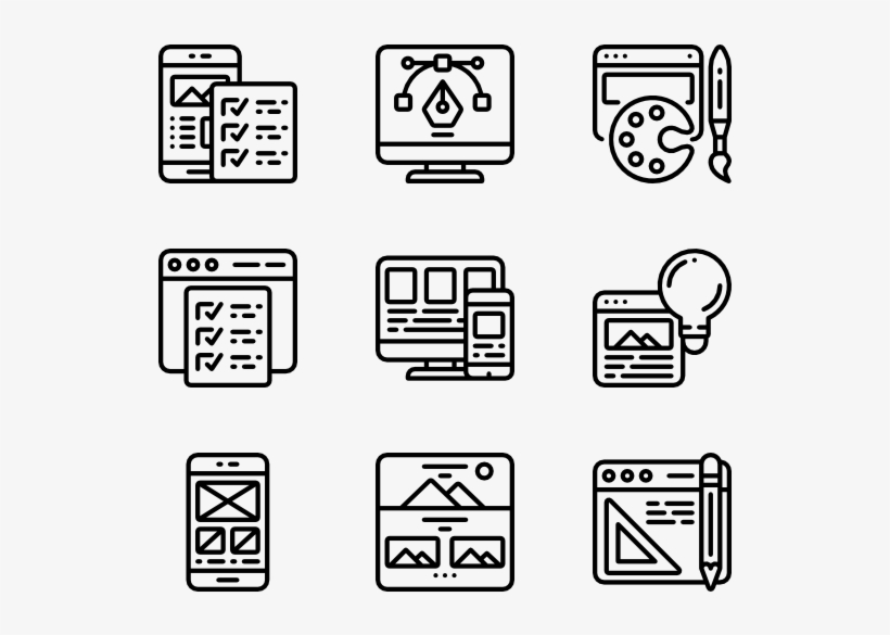 Web Design - Resume Icons, transparent png