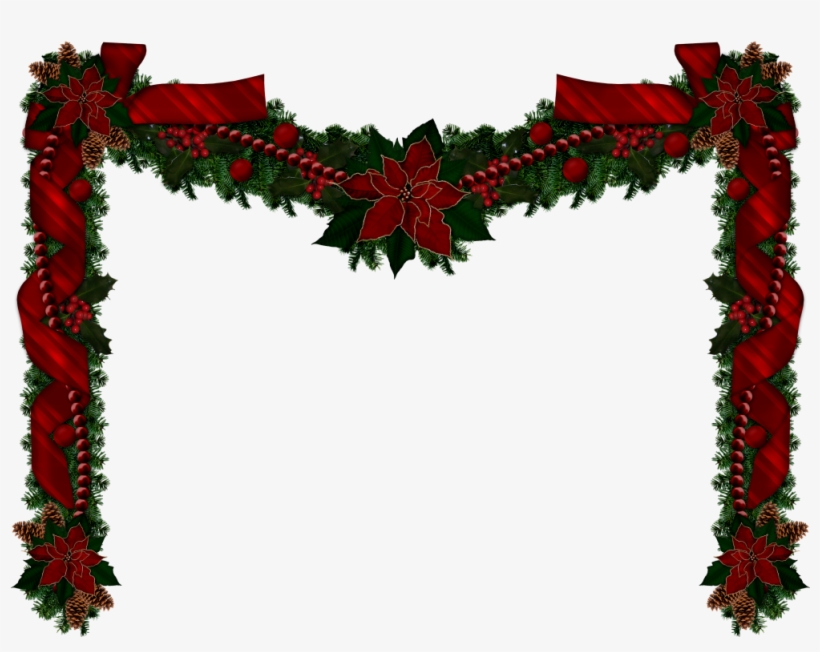 Christmas Garlands, Christmas Clipart, Rustic Christmas, - Transparent Christmas Garland Clipart, transparent png