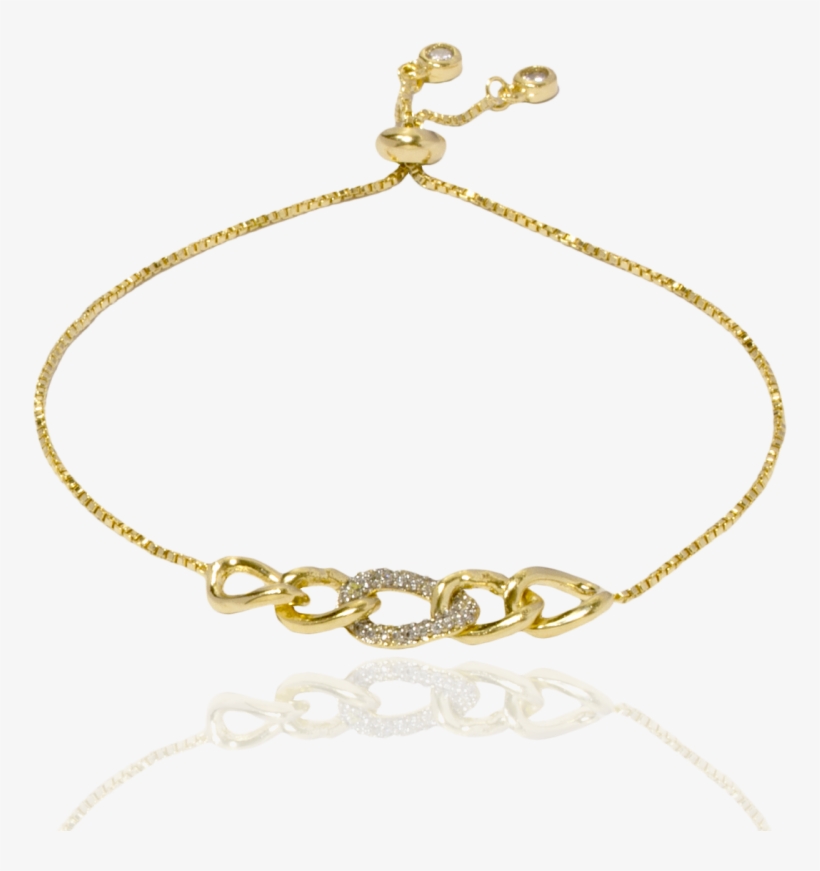 Pulseira Regulável Com Correntes De Elo Cravejados - Body Jewelry, transparent png