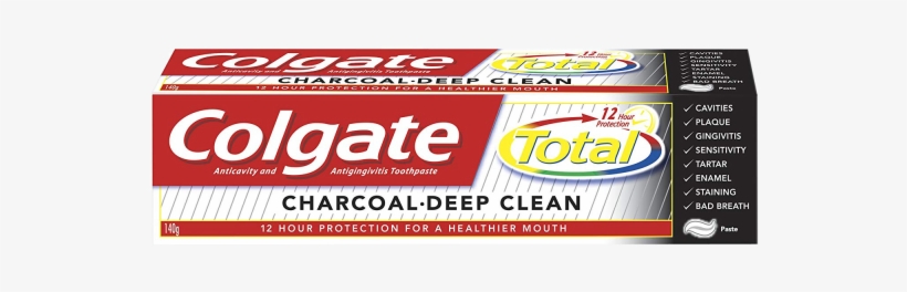 Colgate Total Charcoal - Colgate Charcoal Toothpaste Uk, transparent png
