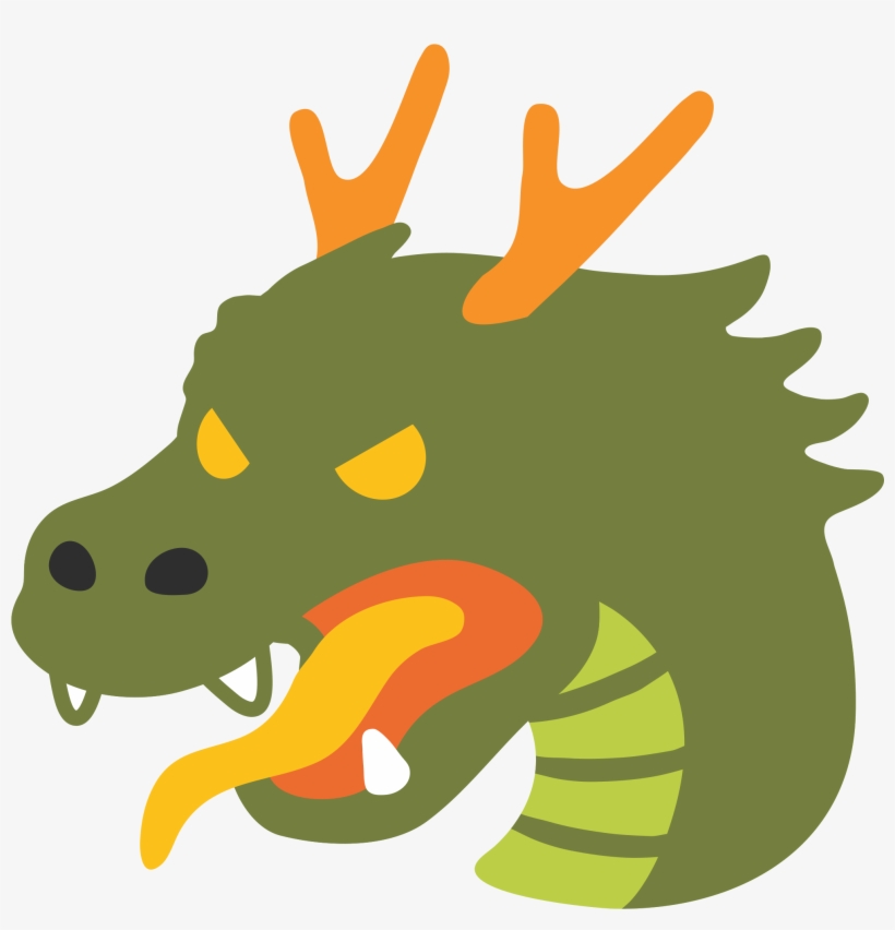 Open - Dragon Emoji, transparent png