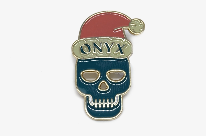 Santa Skull Pin - Coffee, transparent png