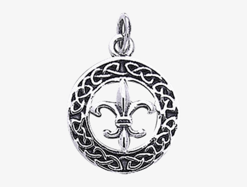 Celtic Knotwork Fleur De Lis Charm - Pendant, transparent png