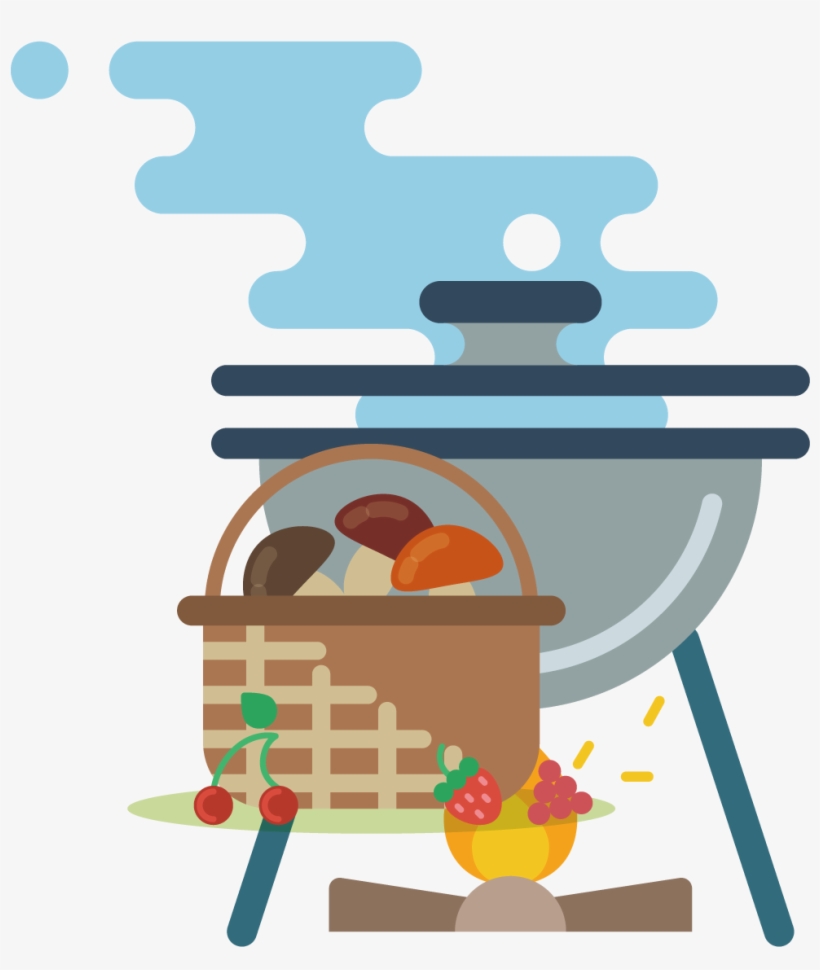 Kisspng Camping Barbecue Grill Clip Art Cook Mushrooms - Clip Art, transparent png
