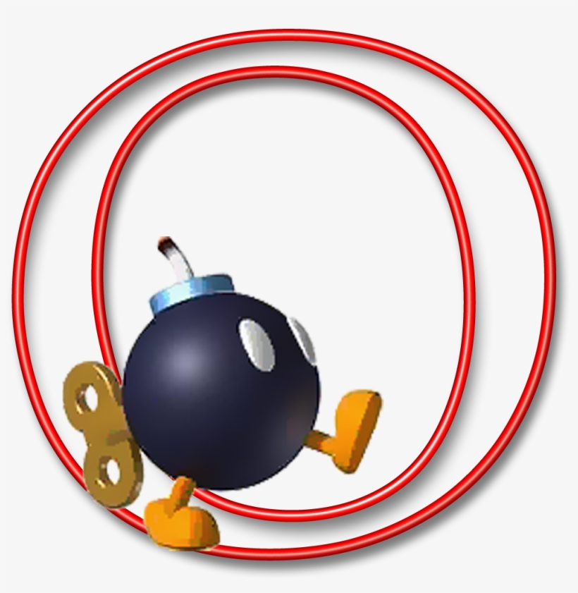 Alfabeto Mario Bros - Bob Omb, transparent png