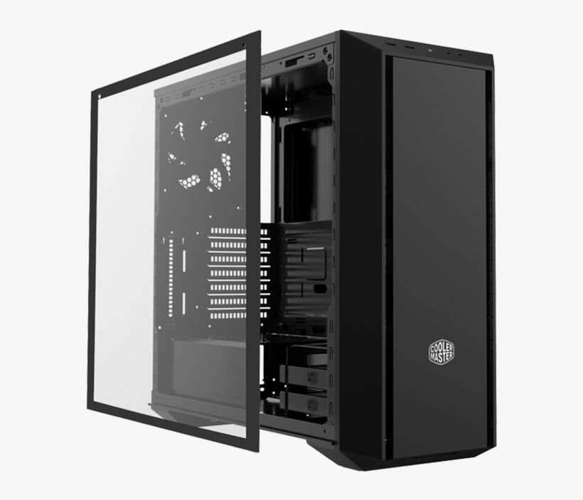 Tempered Glass Side Panel For Masterbox 5, Masterbox - Cooler Master Masterbox Mb510l Computer Case, transparent png