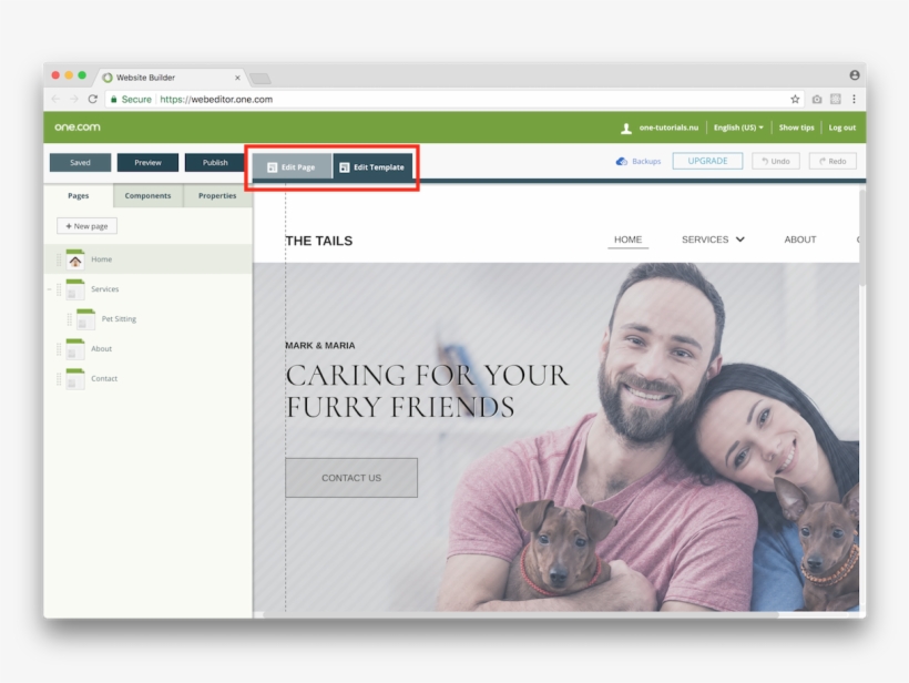 Edit Template Is Activated - Pages, transparent png
