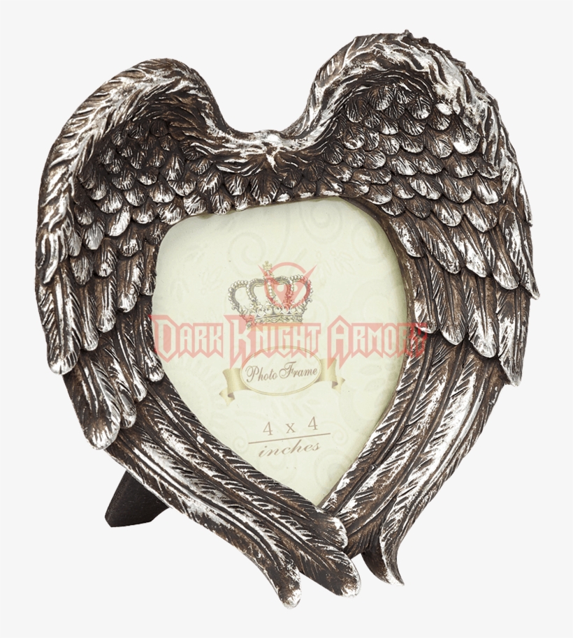 Angel Heart Photo Frame - Alchemy Gothic Winged Heart Photo Frame, transparent png