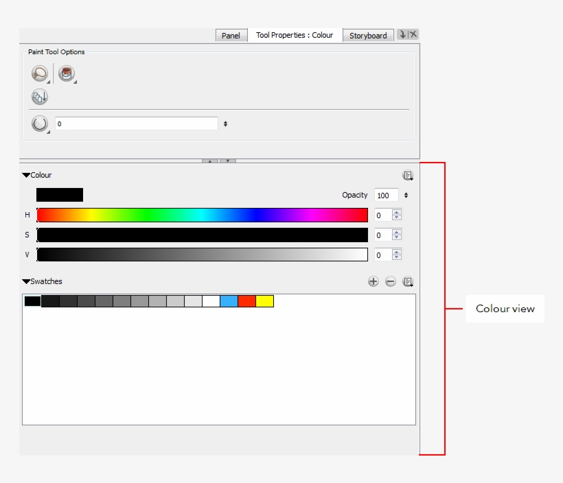 In The Colour View, Select A Colour From The Palette - Jpeg, transparent png