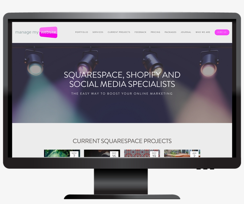Digital Agency Squarespace Website Hayden Template, transparent png
