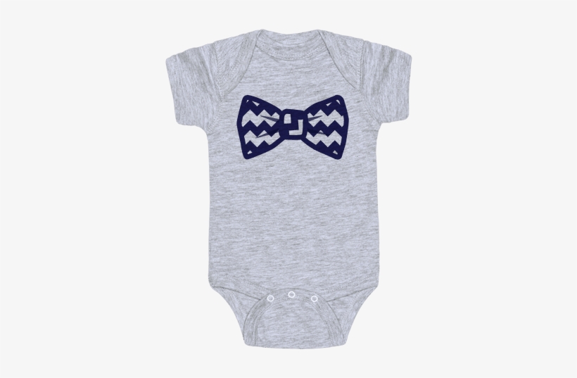 Navy Blue Chevron Bow Tie Baby Onesy - Baby Harry Potter Clothing, transparent png
