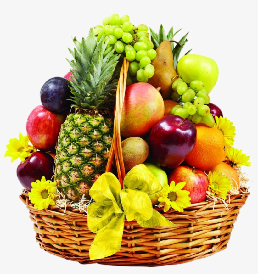 Basket Of Fruits Png, transparent png