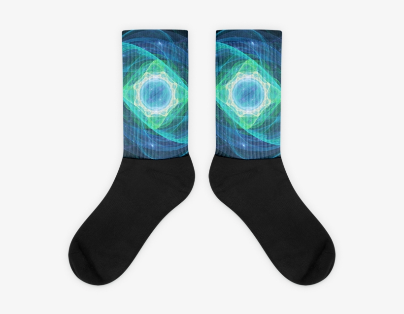 Electric Sea Turtle - Sock, transparent png