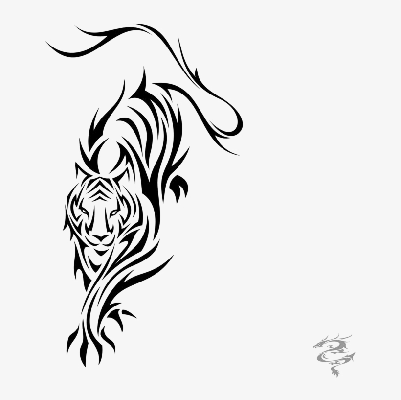 Tiger Tattoos Png Clipart - Tiger Tribal Tattoo, transparent png