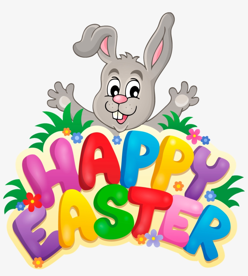 Happy Easter Bunny Clipart, transparent png