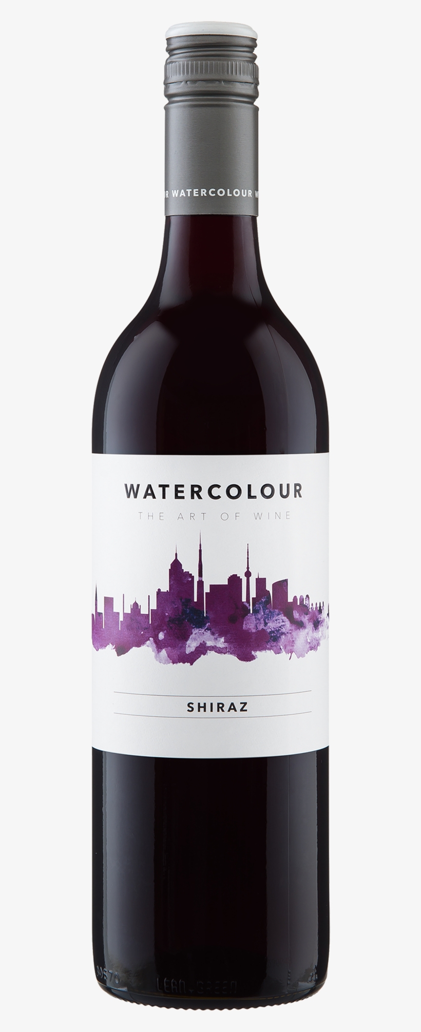 Watercolour Shiraz - Watercolour Wine Bottle Png, transparent png