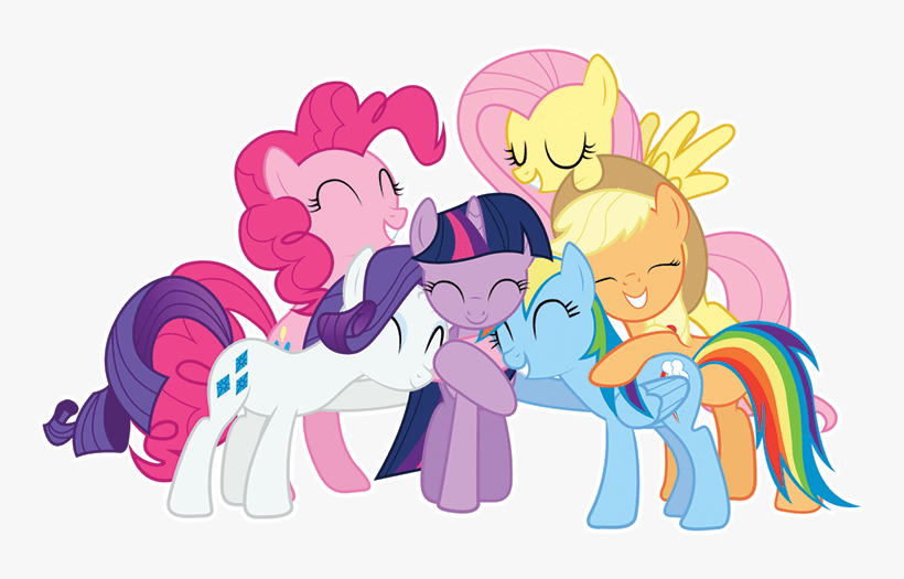 My Little Pony Characters Png High-quality Image - My Little Pony Hugging, transparent png