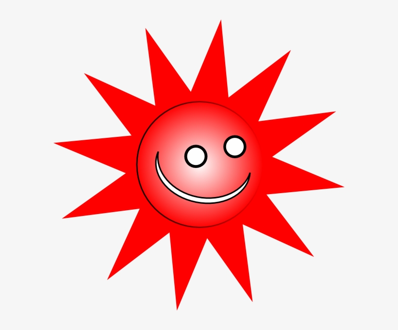 Smiley Red Sun Svg Clip Arts 600 X 600 Px, transparent png
