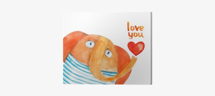 Orange Elephant In Striped Shirt With Balloons - Birthday, transparent png