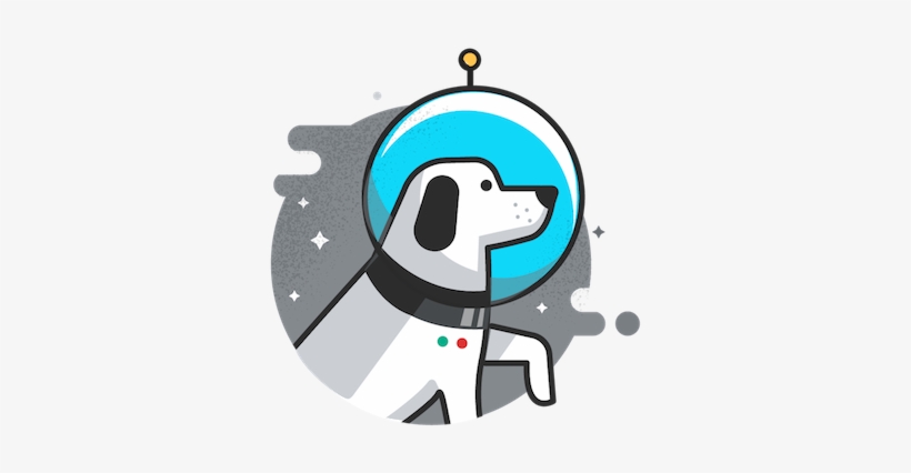 Space Dog Illustration, transparent png