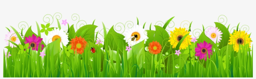 Clip Arts Related To - Grass With Flower Border, transparent png