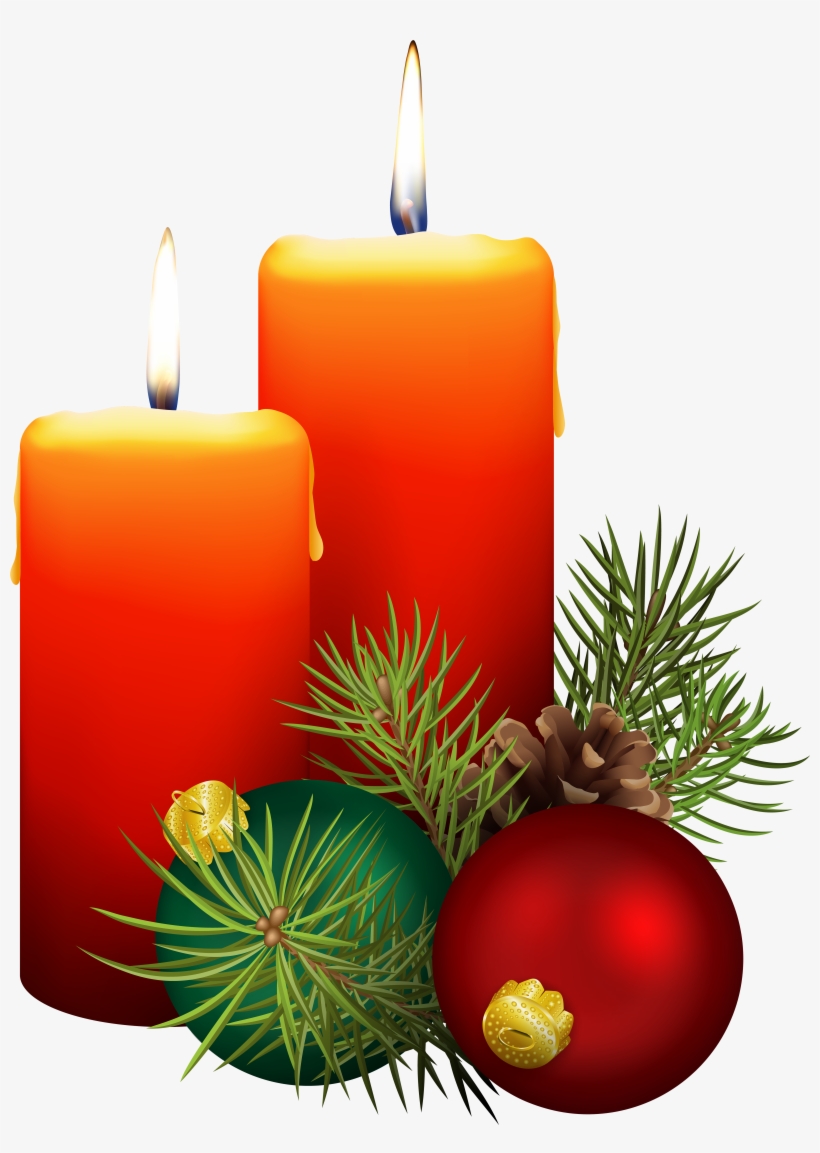 Chrsitmas Candles Png - Clip Art, transparent png