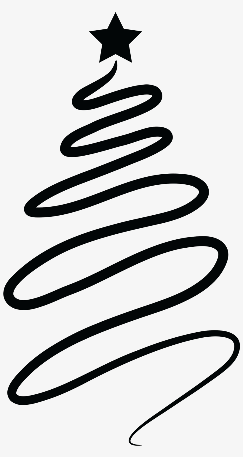 Drawn Christmas Lights Small - Christmas Tree Silhouette Png, transparent png