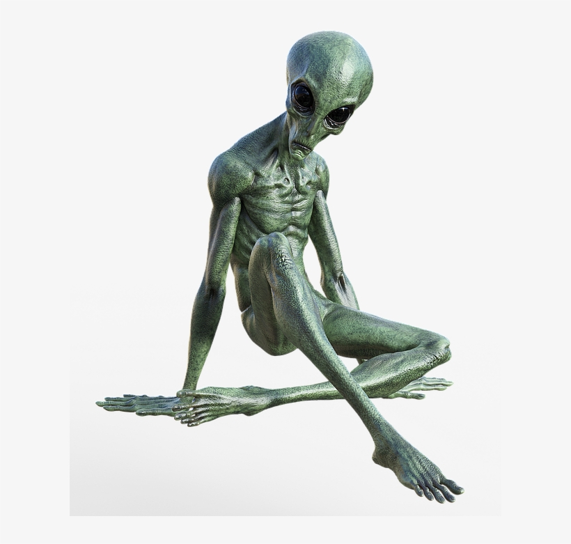 Alien Sitting, transparent png