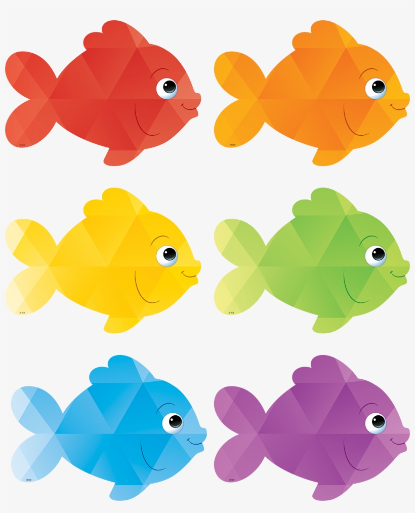 Colorful Fish Accents - Colorful Fish Clipart, transparent png