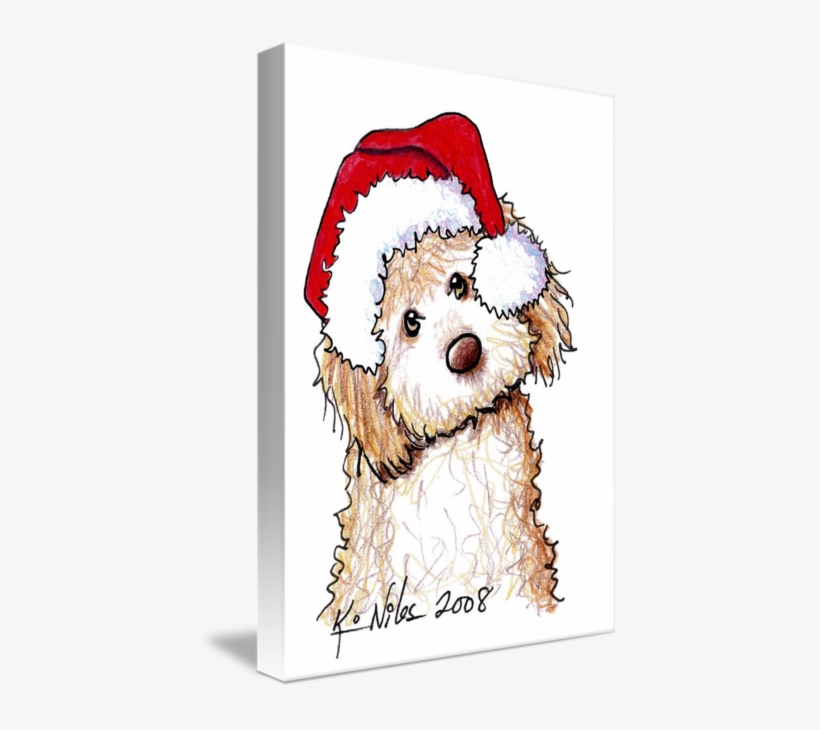 Phantom Doodle Santa By Kim Niles - Christmas Dog Drawing, transparent png