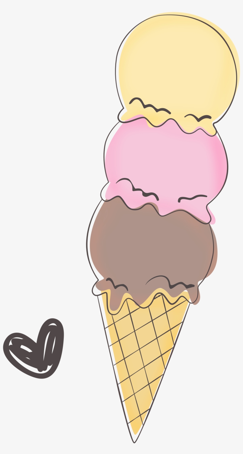 1 2 3 - Ice Cream Cone, transparent png